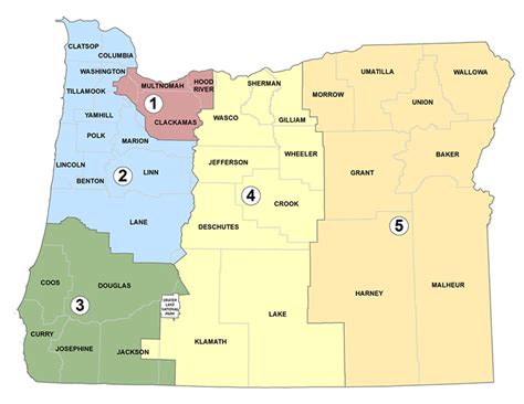oregon regions map.